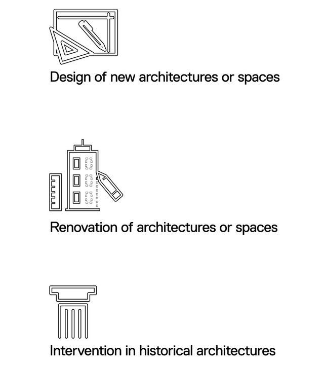 Icons for design, renovation and architectural interventions.