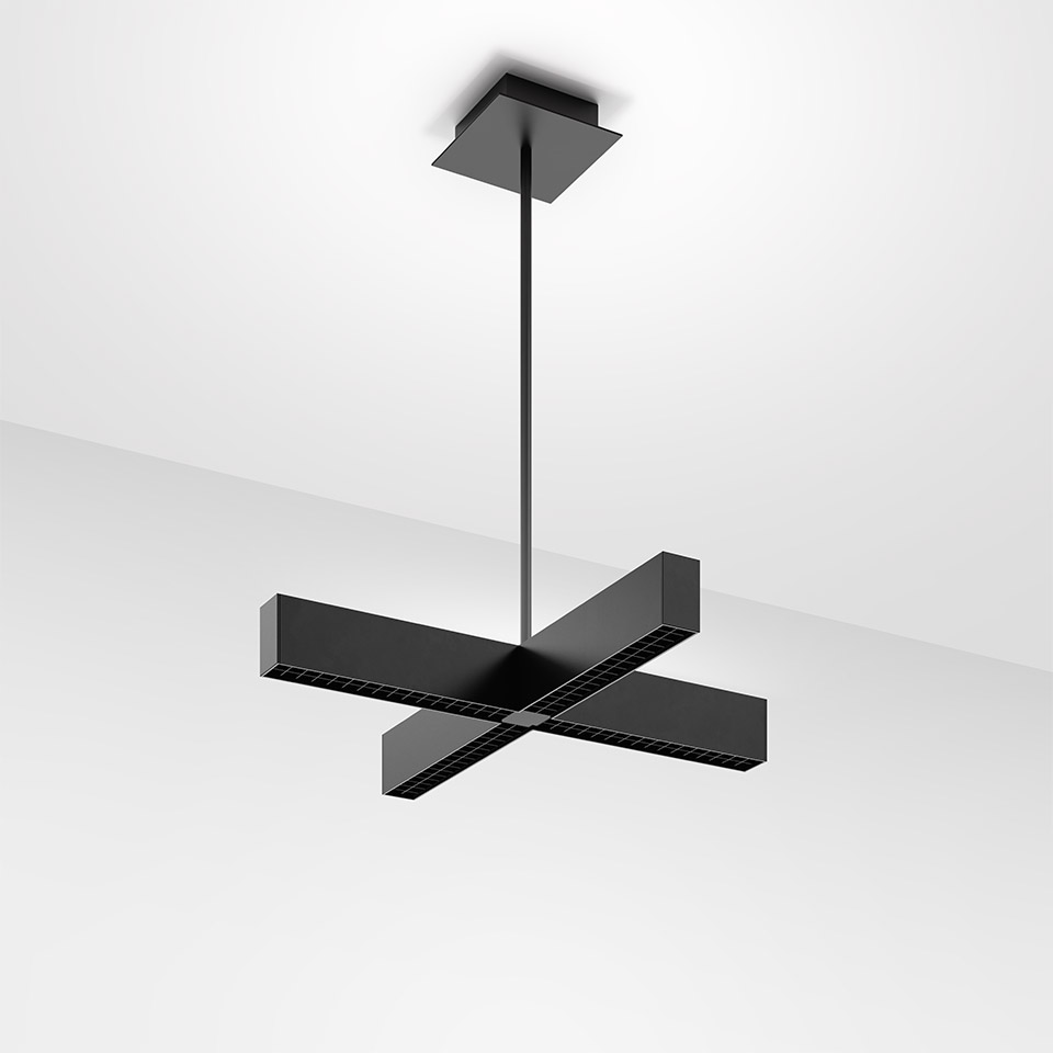Tetras - Large - Refractive Emission - 3000K - Black