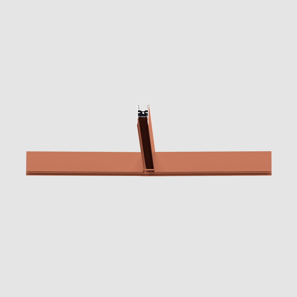 A.24 - Wall/Ceiling Diffused Emission - T Joint - 2700K - Brushed Copper