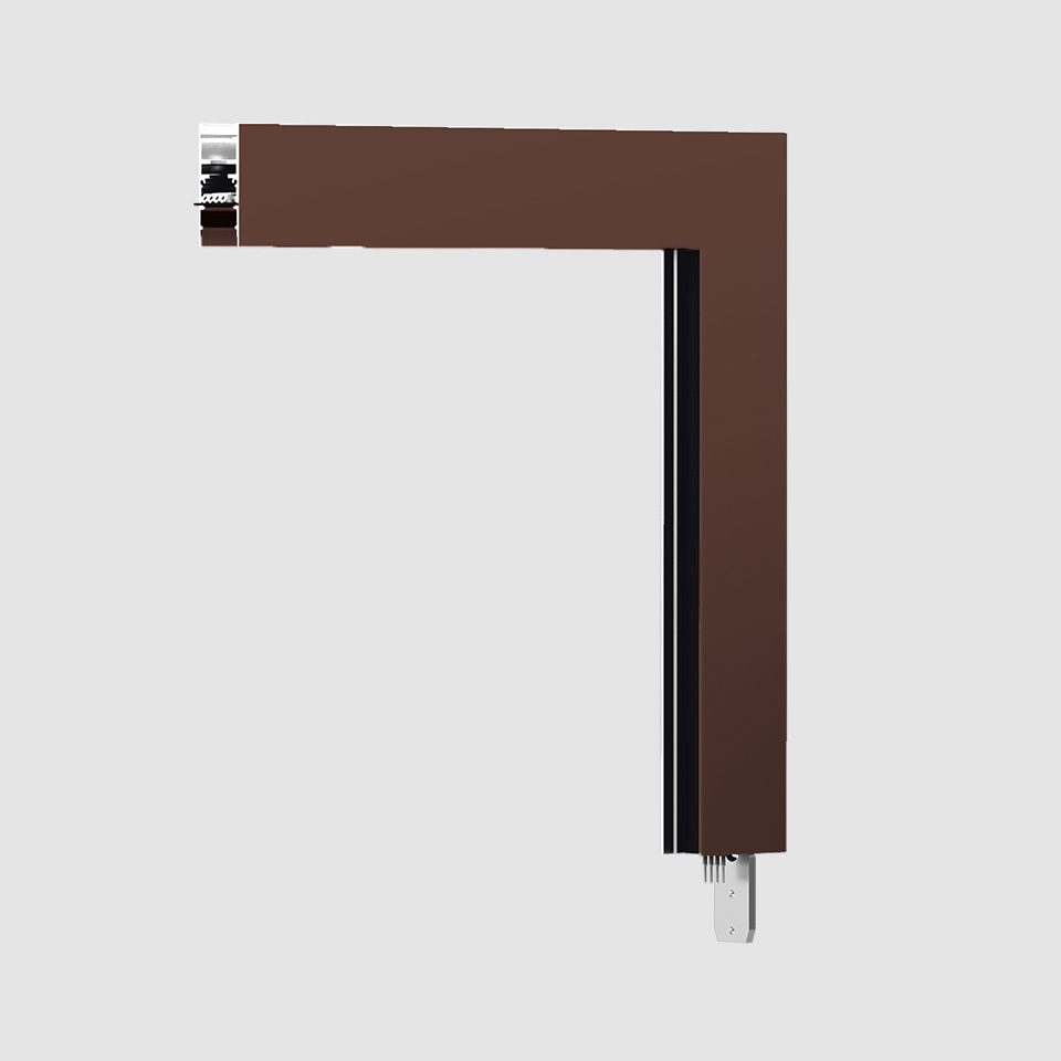 A.24 - Ceiling Magnetic Track - 90° Angle (on perpendicular planes) - Brushed Bronze