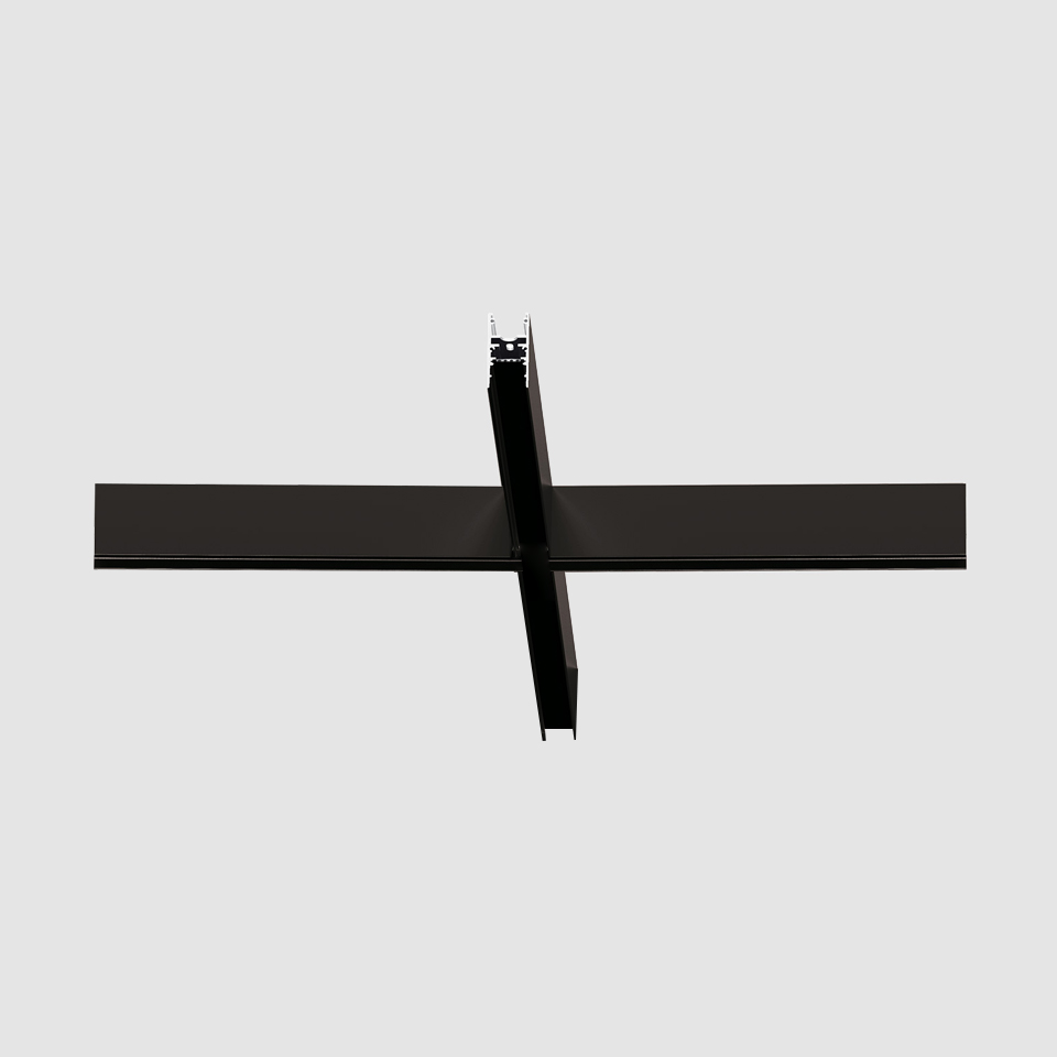 A.24 - Ceiling Magnetic Track - X Joint - Black