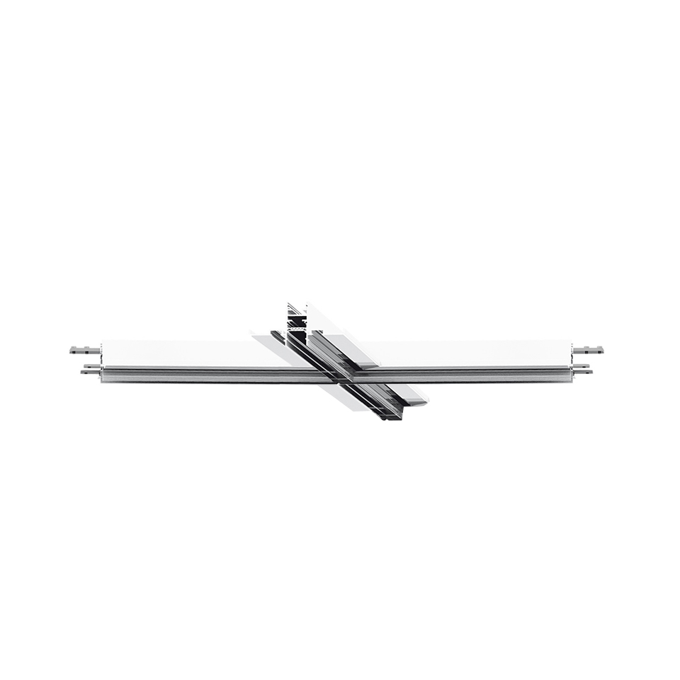 A.24 - Recessed Magnetic Track - X Joint - White
