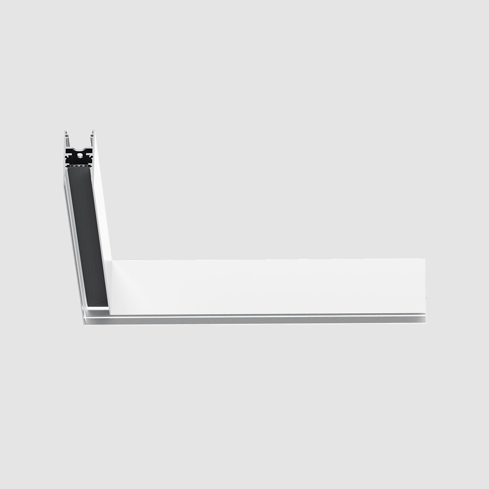 A.24 - Ceiling Magnetic Track - 90° Angle (on same plane) - White