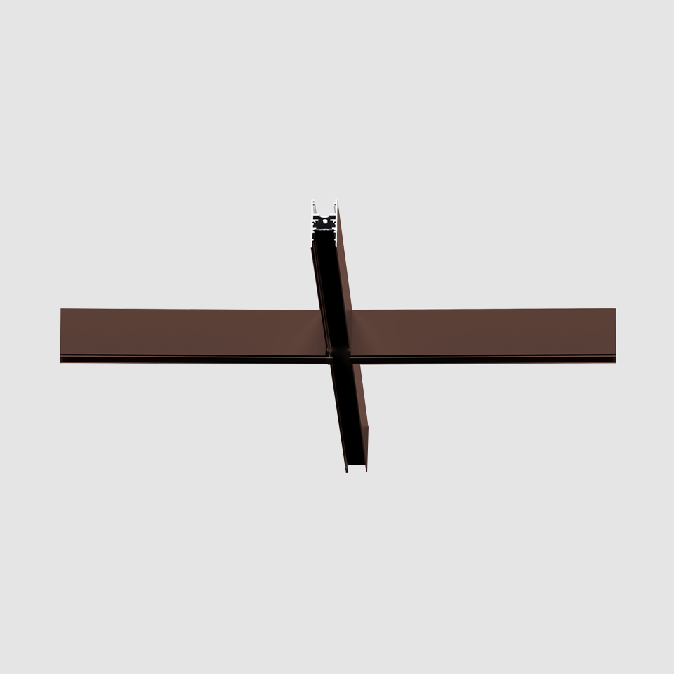 A.24 - Wall/Ceiling Diffused Emission - X Joint - 2700K - Brushed Bronze