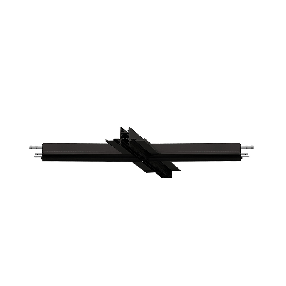 A.24 - Recessed Magnetic Track - X Joint - Black