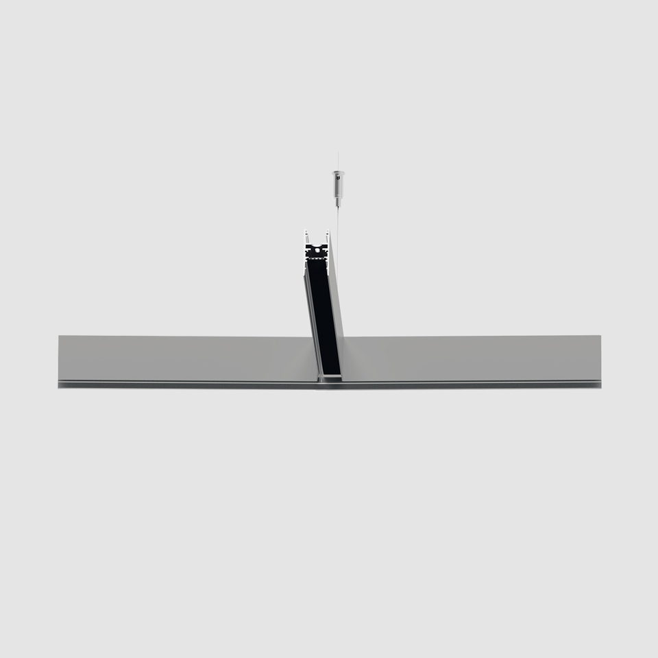 A.24 - Suspension Diffused Emission - T Joint - 2700K - Brushed Silver