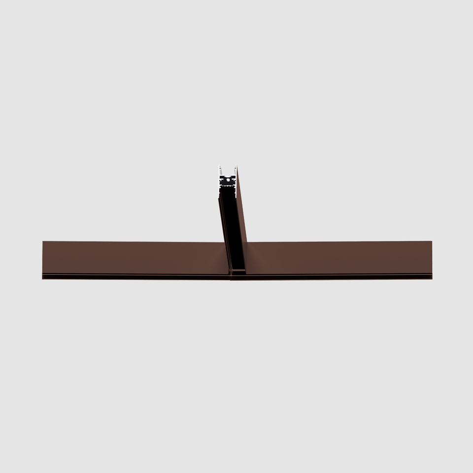 A.24 - Ceiling Magnetic Track - T Joint - Brushed Bronze