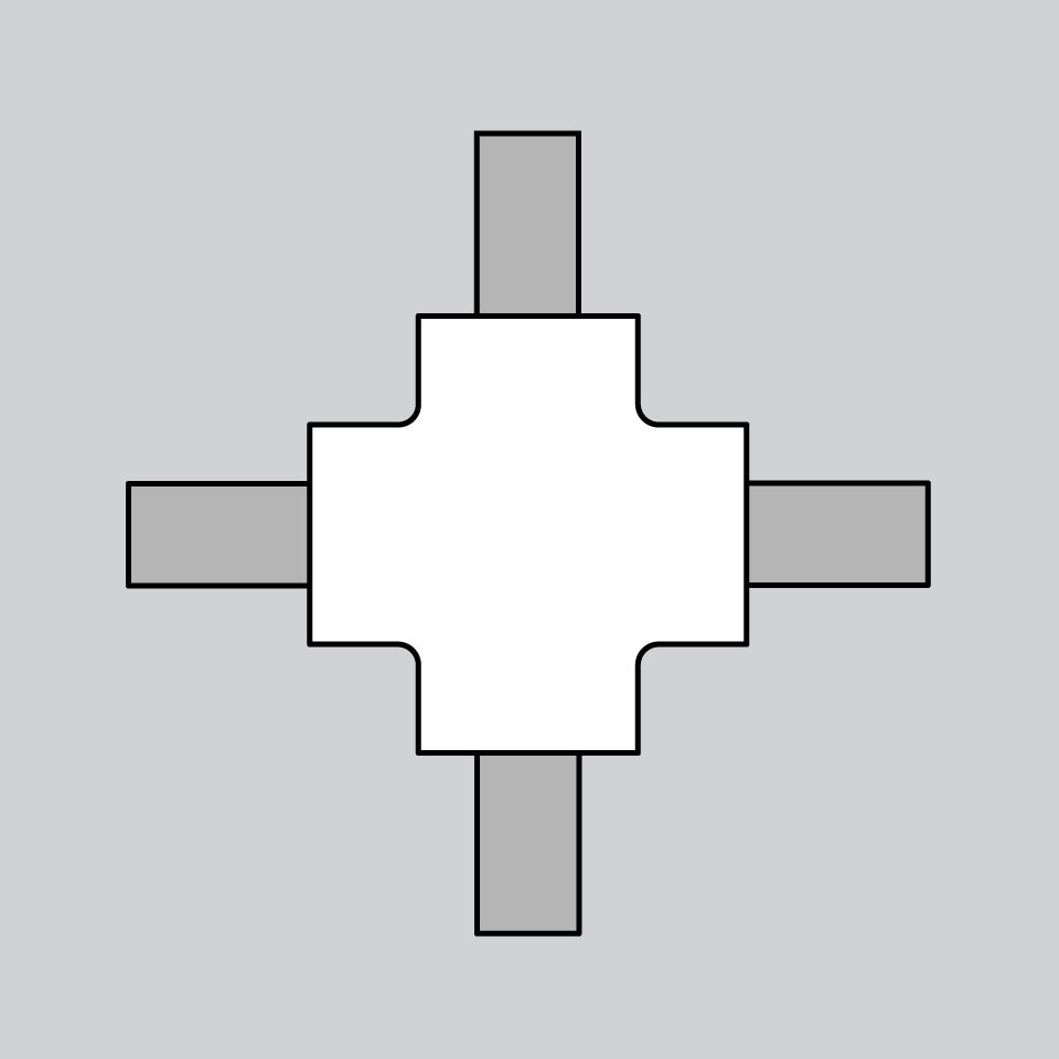 Alphabet of light system - Suspension - X Joint - 3000K - Not powered