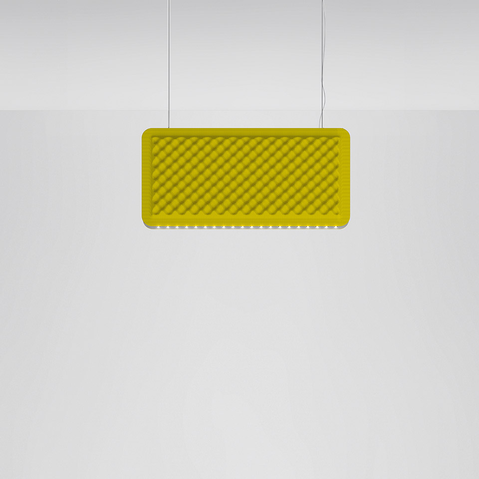 Eggboard Baffle - 800x400 - Suspension - Direct Sharp + Indirect Diffused - 3000K - Dimmable DALI - Green