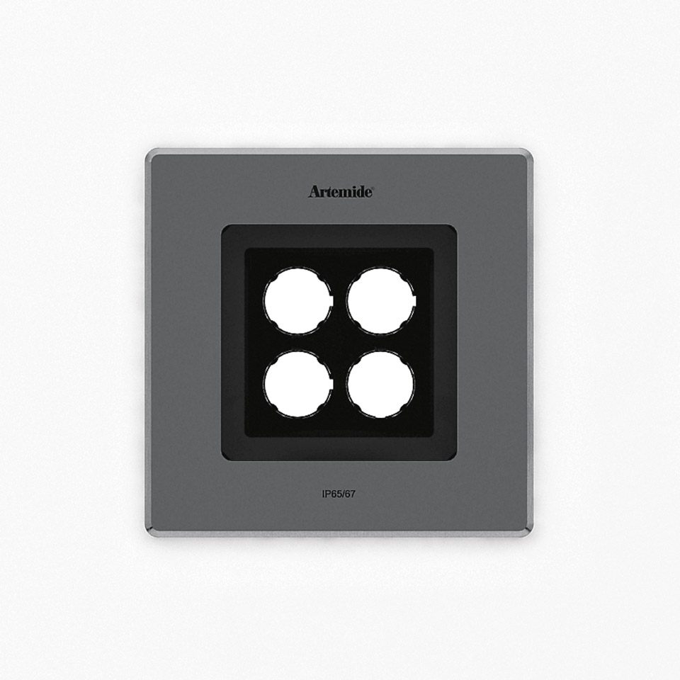 Ego Flat 150 downlight Square 9° 3000K Inox IK09