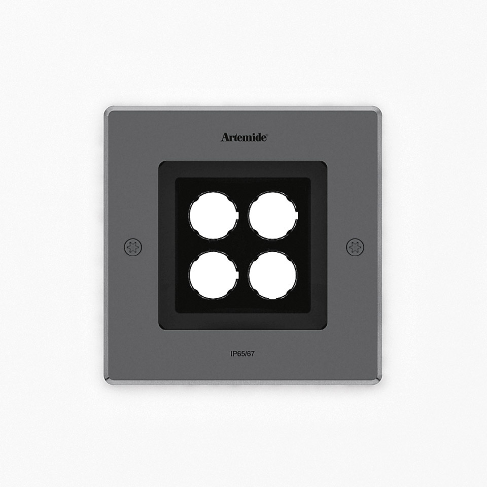 Ego 150 downlight Square 9° 3000K Inox IK09