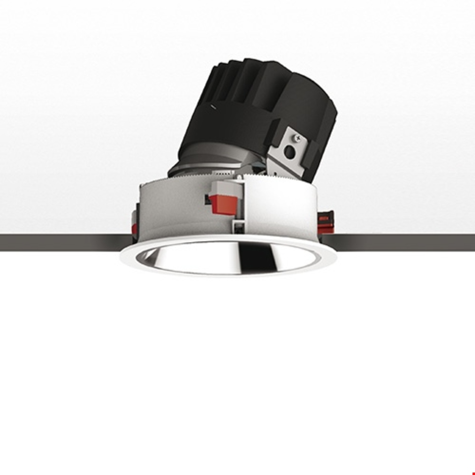 Everything 150 - Round - Trim - Adj - 19° - 2700K - Black trim / Polished metal deflector