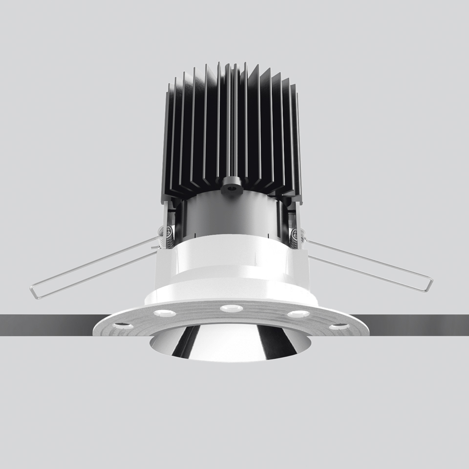Everything 80 - Round - Trimless - 18° - 2700K - Polished Metal