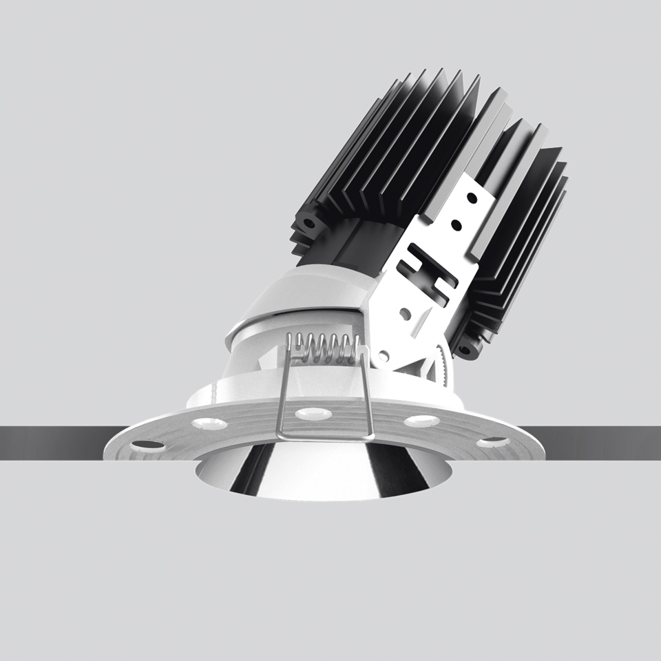 Everything 80 - Round - Trimless - Adj - 18° - 2700K - Polished Metal