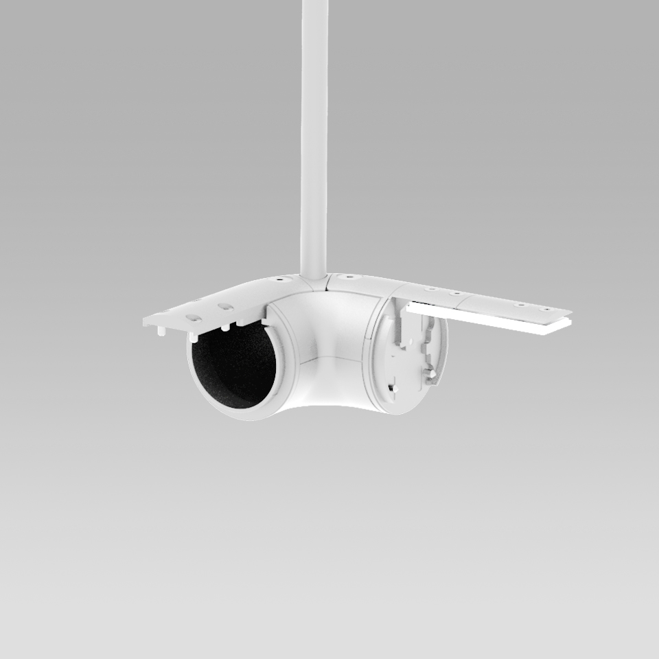 Gople System - Track - 90° Left Angle - White