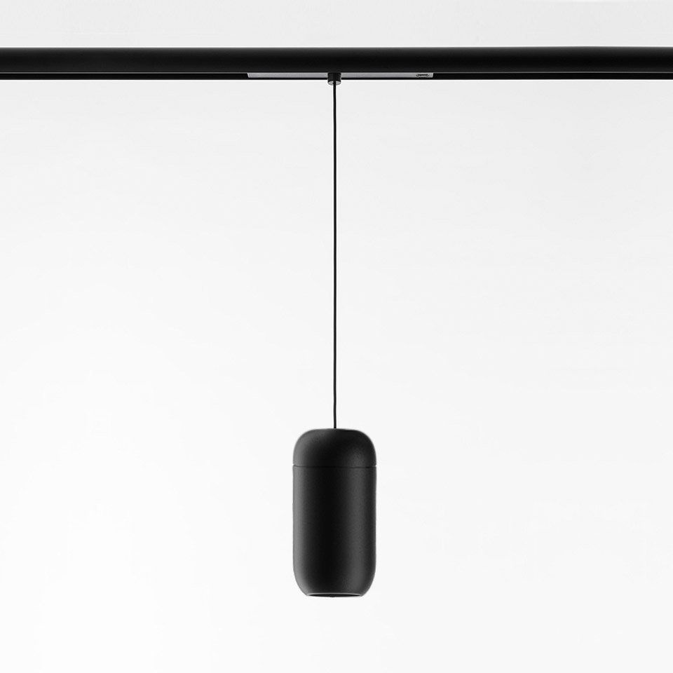 Gople System - Spot Pendant Track - 80 - 2700K - 15° - Dimmable DALI - Black