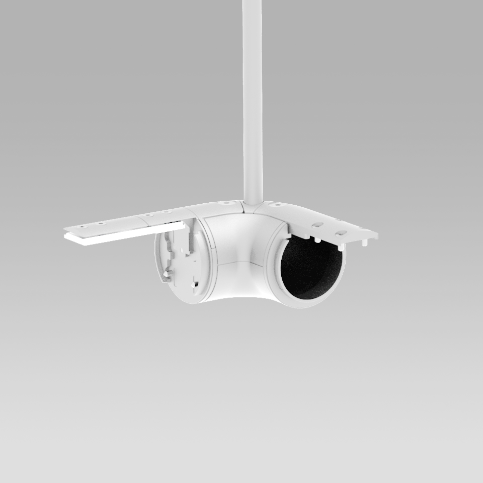 Gople System - Track - 90° Right Angle - White