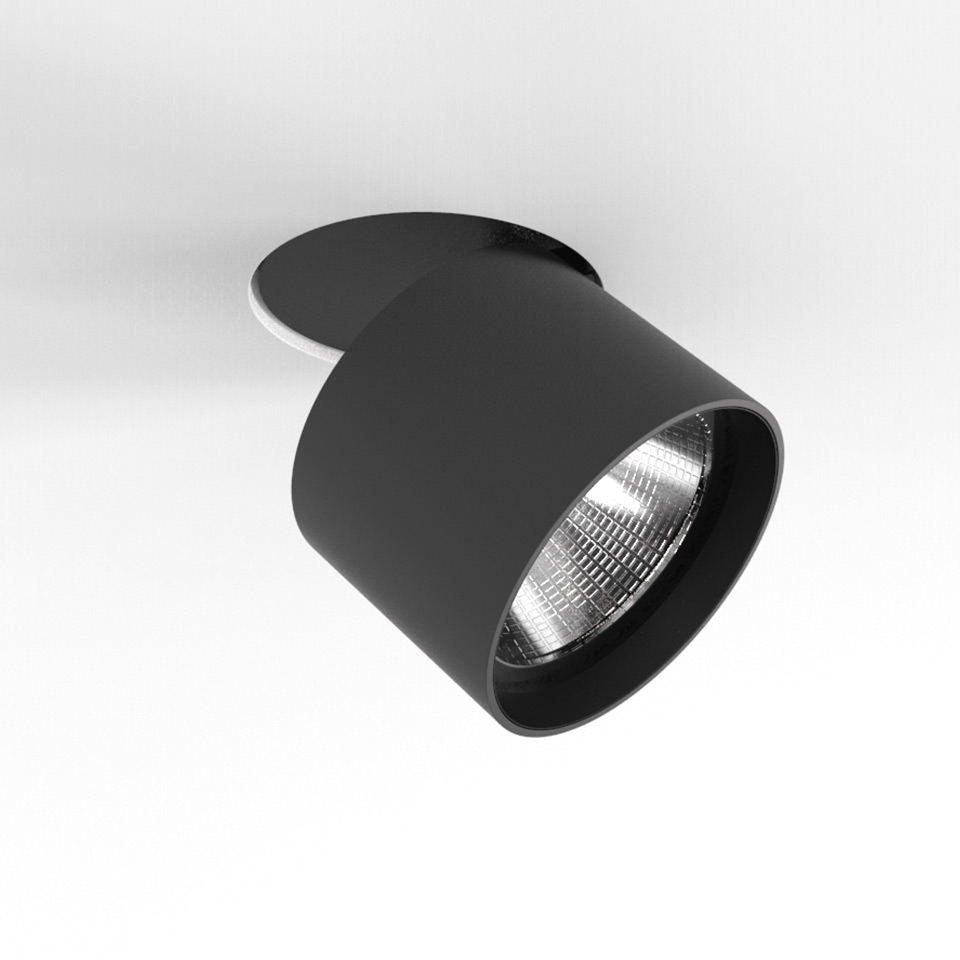 Hoy Spot - Semi-Recessed - 90 - 24° - 3000K - Black - 2