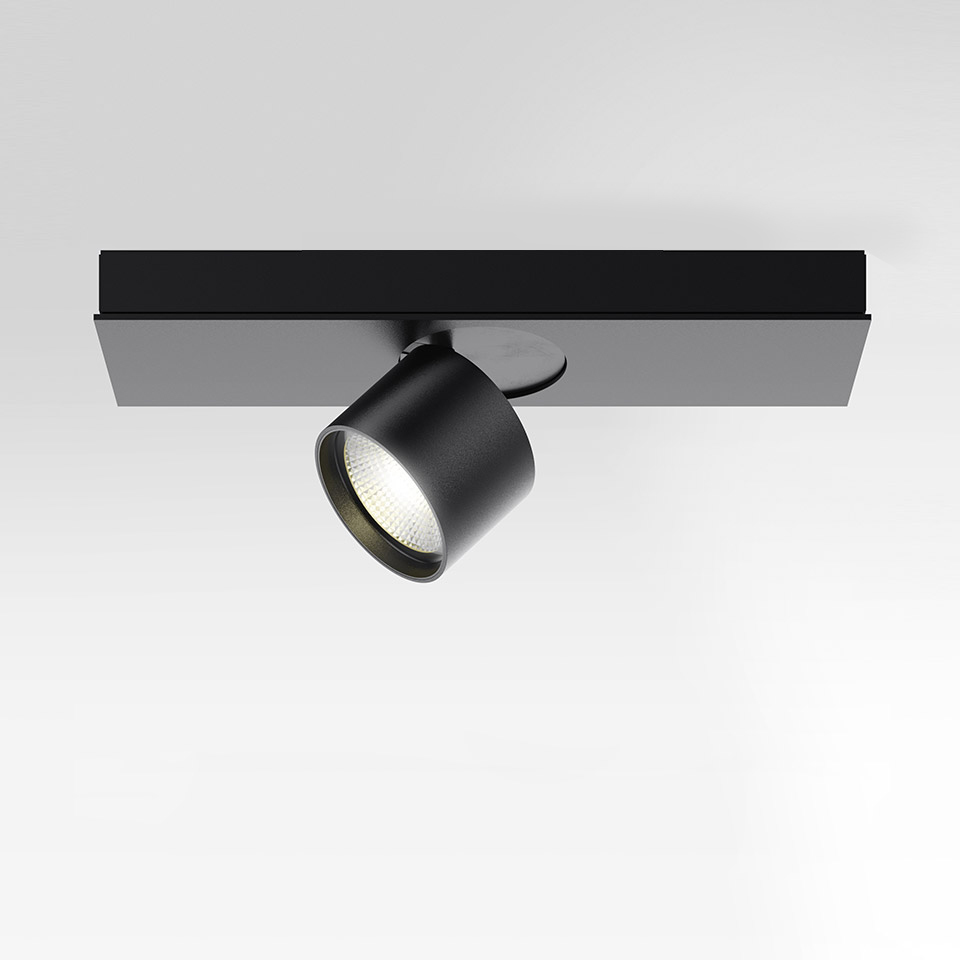 Hoy System Recessed - Spot Module X1 - Ø90 - Adjustable - 16° - 2700K - Black