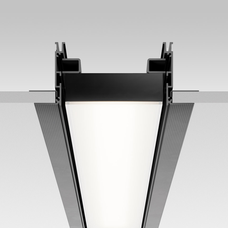 Hoy System Recessed - Linear Module - 1154mm - 3000K - Black
