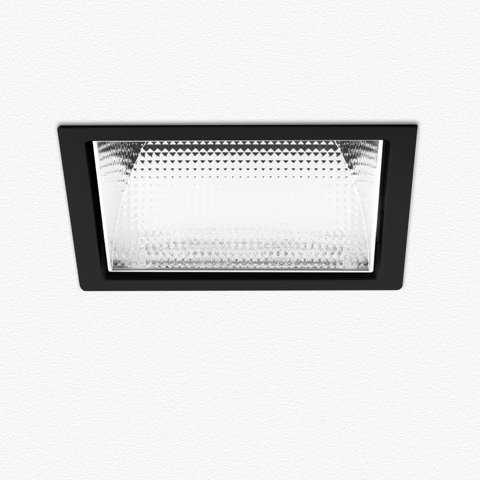 Luceri Kadro Trim - Faceted Mirror Optics 3000K - Driver 25W - Black