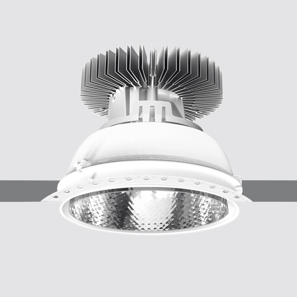 Luceri Round Trimless - Faceted Mirror Optics 3000K - Driver 25W
