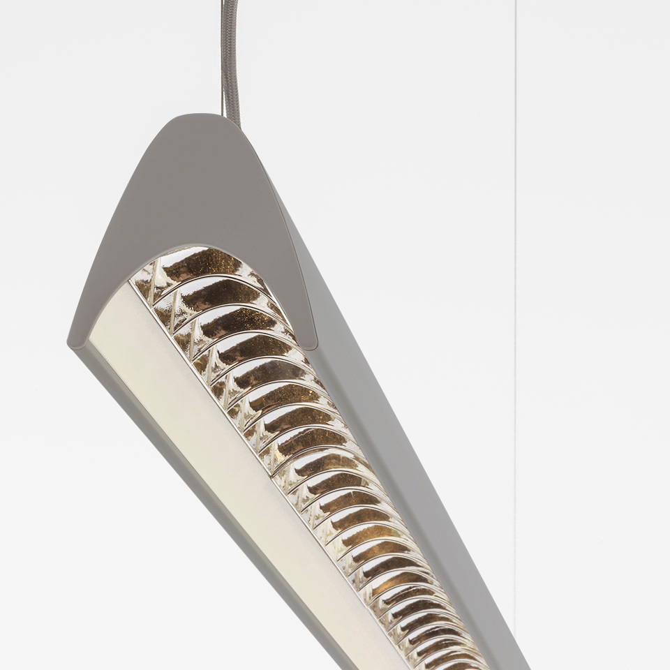 Series Y - Controlled Direct Emission + Batwing Indirect Emission - 3000K - DALI - Silver