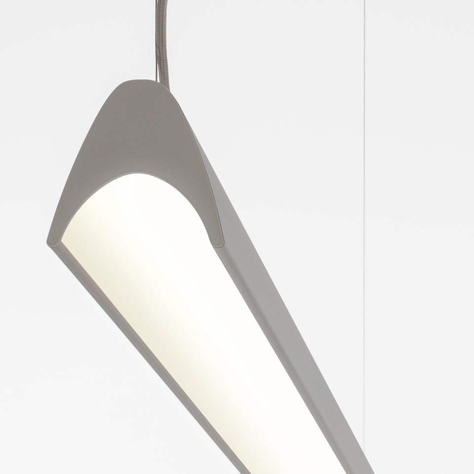 Series Y - Diffuse Direct Emission + Batwing Indirect Emission - 3000K - DALI - Silver