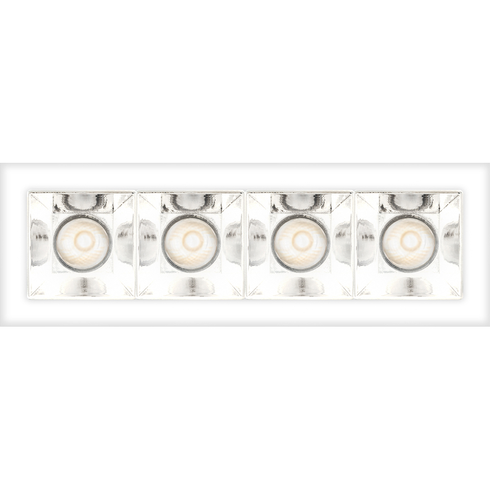 Sharp Refractive Emission - 4 optic unit - 3000K Trim White - 2