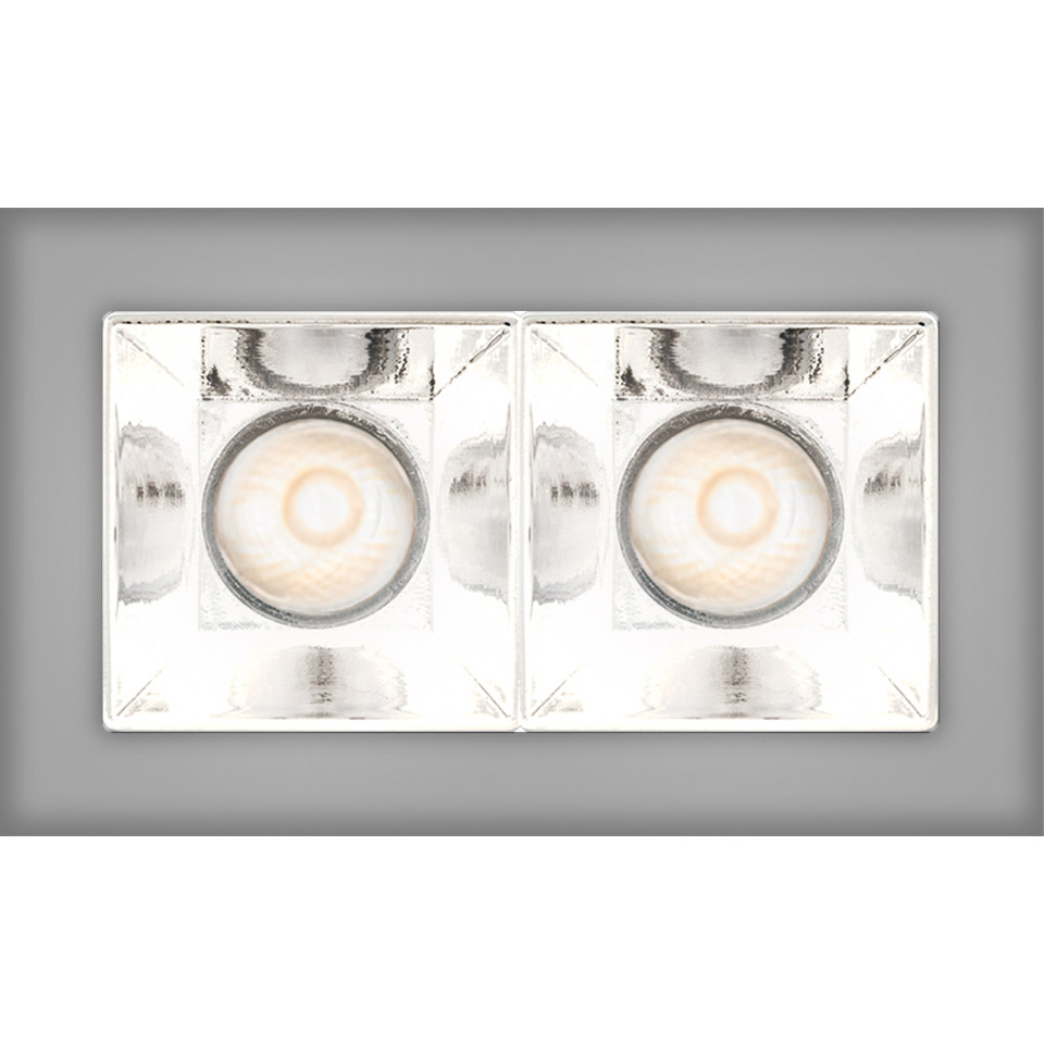 Sharp - 2 optic unit - 5,5W - 52° 3000K Trim Silver - 2