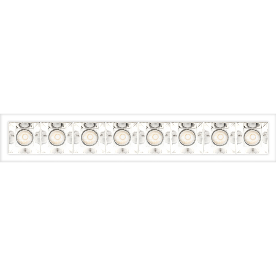 Sharp Refractive Emission - 8 optic unit - 3000K Trim White - 2