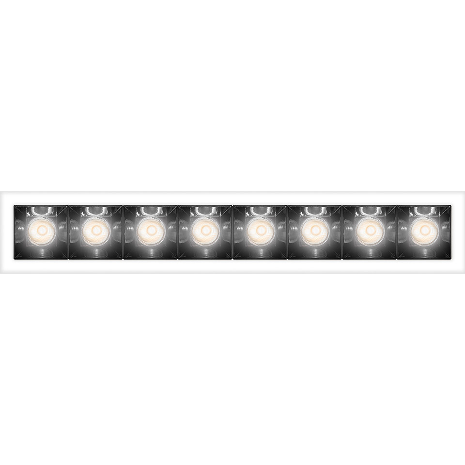 Sharp Refractive Emission - 8 optic unit - 5000K - White Integralis Trim White
