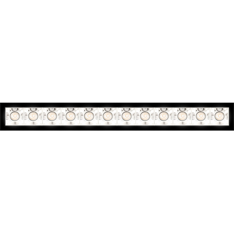 Sharp Refractive Emission - 12 optic unit - 5000K - White integralis Trim Black - 2