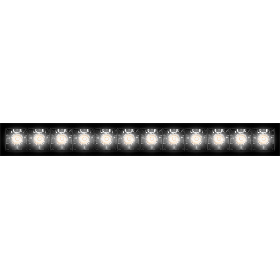 Sharp Refractive Emission - 12 optic unit - 5000K - White integralis Trim Black