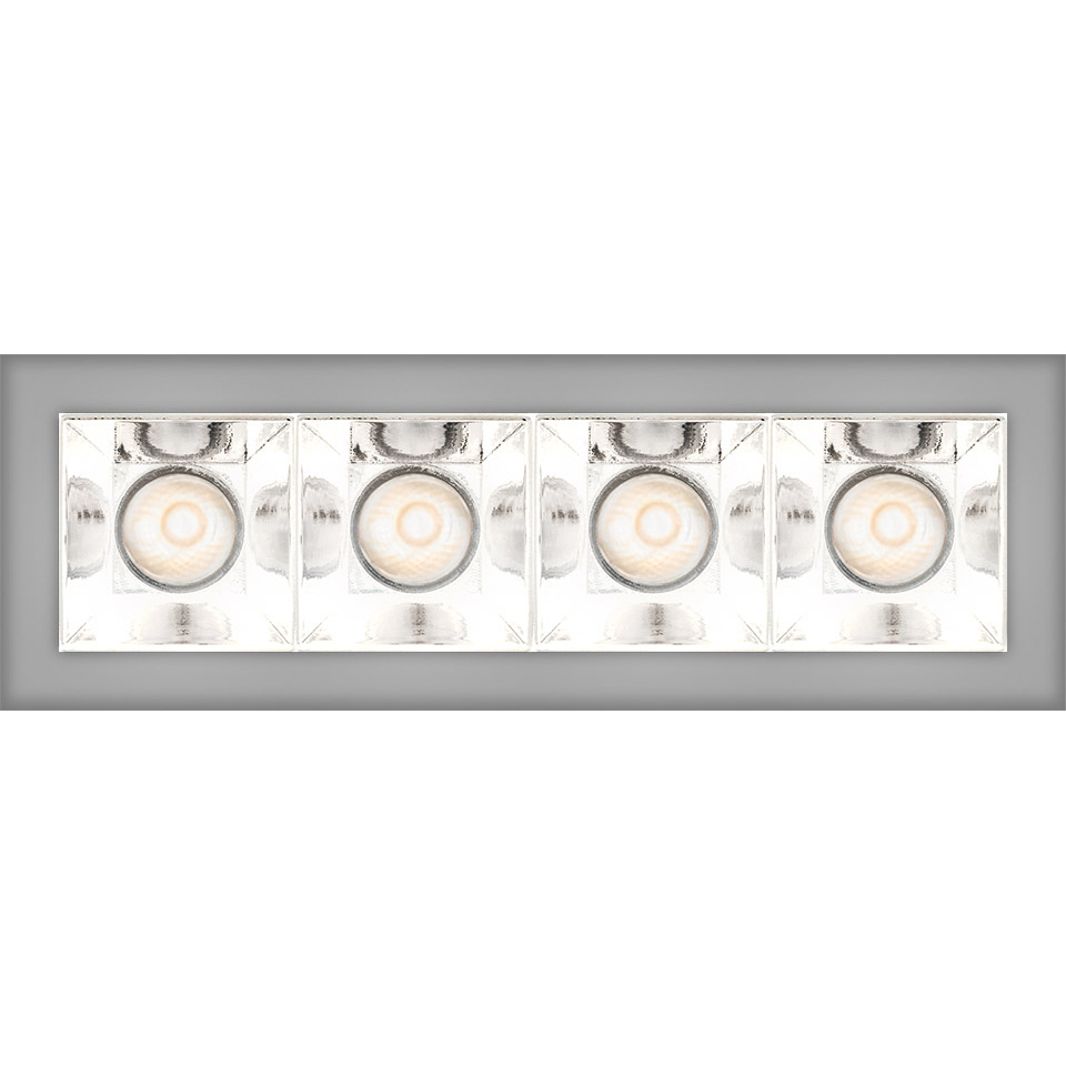 Sharp - 4 optic unit - 11W - 20° 3000K Trim Silver - 2