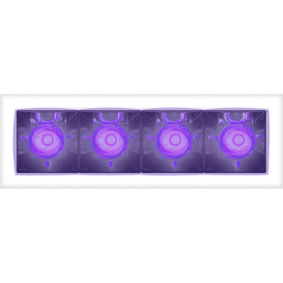 Sharp - 4 optic unit - 11W - 20° Violet Integralis Trim White