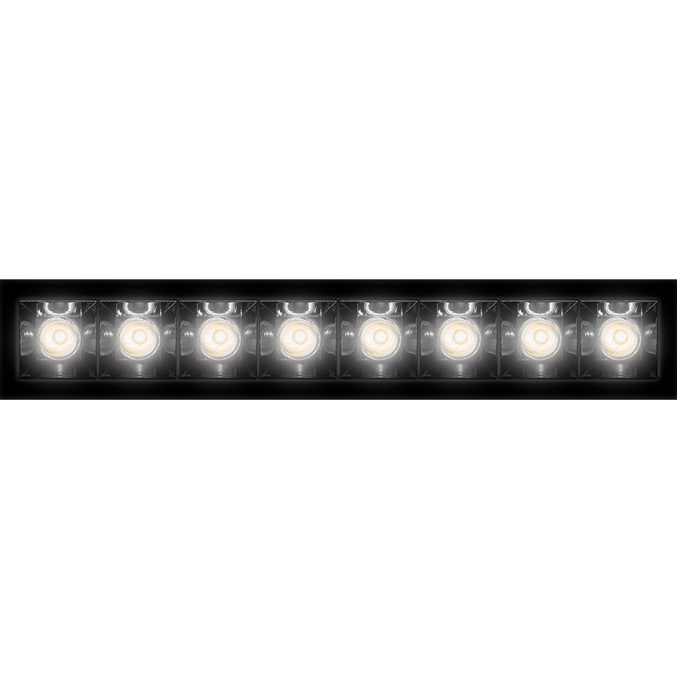 Sharp Refractive Emission - 8 optic unit - 5000K - White Integralis Trim Black