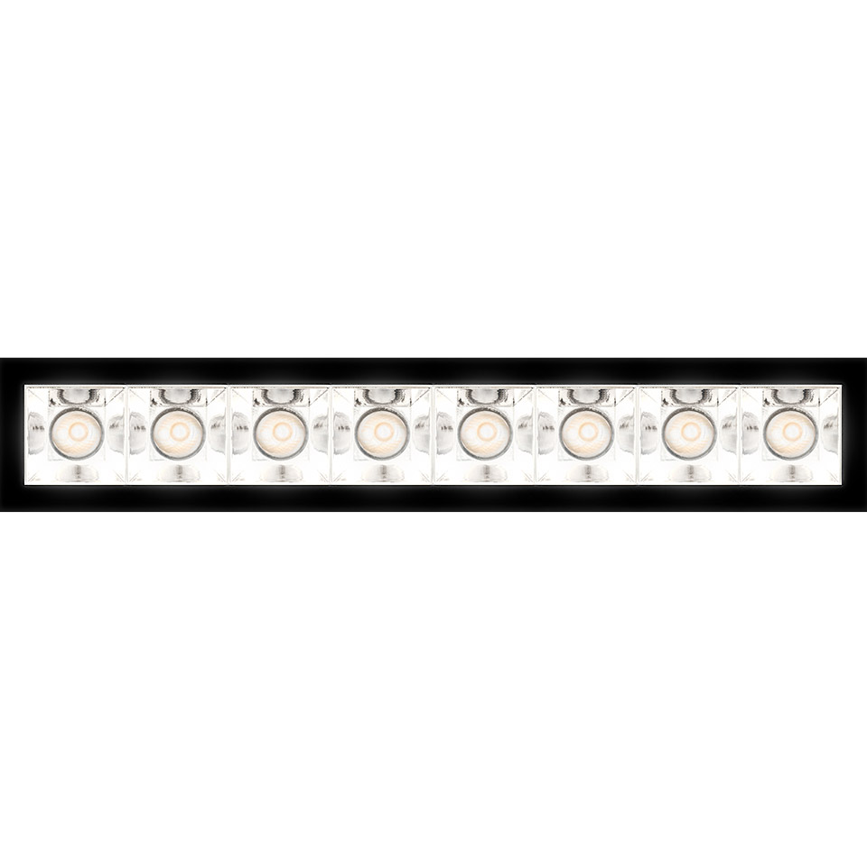 Sharp Refractive Emission - 8 optic unit - 4000K Trim Black - 2