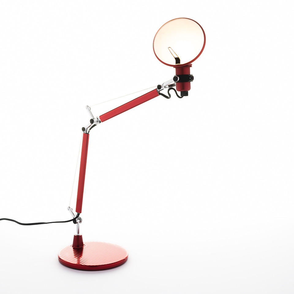 Tolomeo Micro Table - Anodized red - Body Lamp + Base - 2