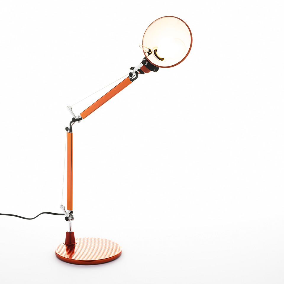 Tolomeo Micro Table - Anodized orange - Body Lamp + Base - 2