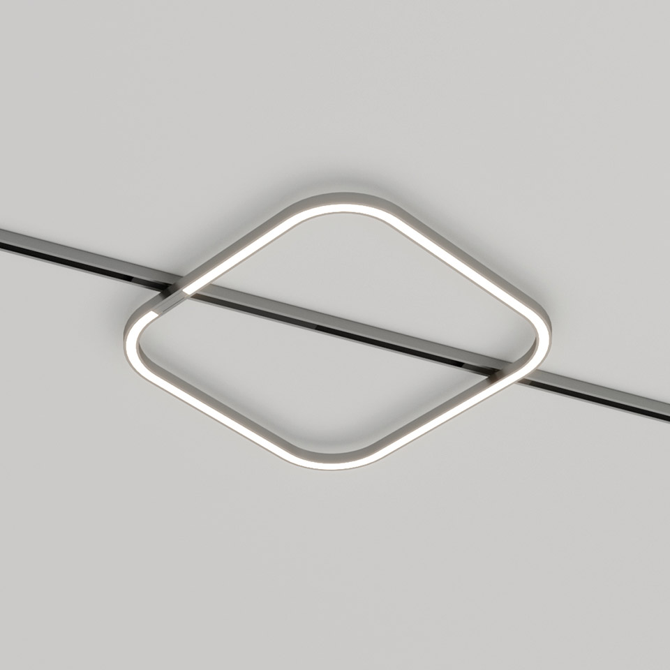 Turn Around - Square Module - Horizontal Diffuse - 3000K - Titanium