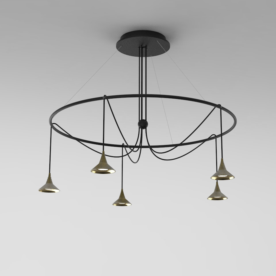 Unterlinden - Chandelier Ring - 2700K - Brass