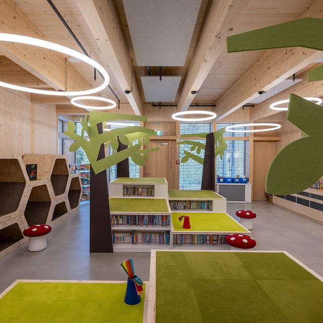Image of a kindergarten room with Artemide's Alphabets of Light