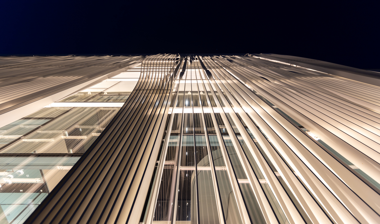 Image of the company's exterior lit by Spike.